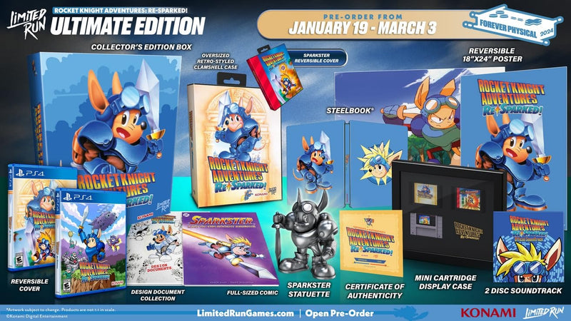 Rocket Knight Adventures: Re-Sparked Ultimate Edition - Limited Run #532 [PlayStation 4] PlayStation 4 Video Game Limited Run Games