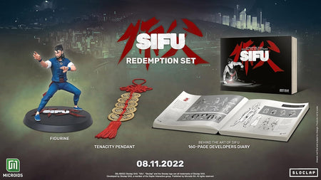 SIFU Figure Bundle - Tenacity Pendant - Developers Diary Book Memorabilia Microids