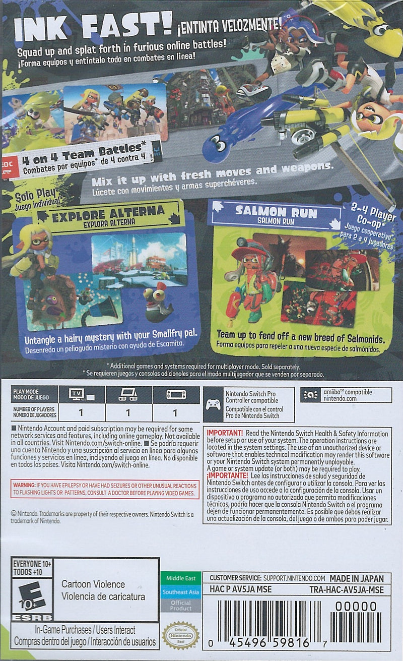 Splatoon 3 [Nintendo Switch] Nintendo Switch Video Game Nintendo