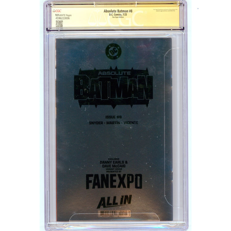 Absolute Batman: #8 [Scott Snyder CGC 9.9 Signature Series Earls Fan Expo] 2025 Comics DC Comics