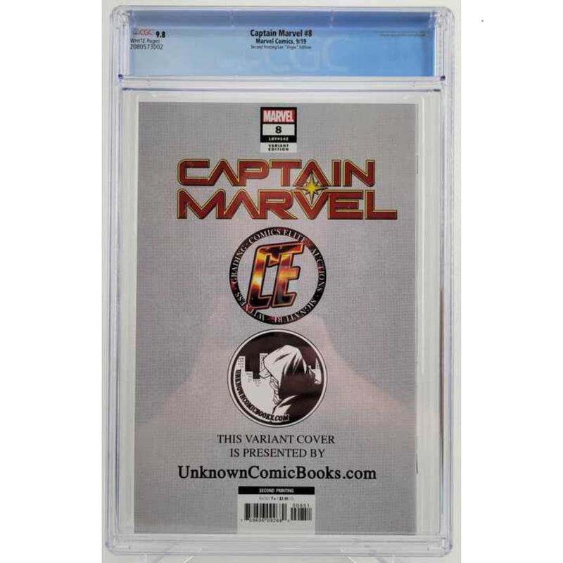 Captain Marvel: #8 CGC 9.8 [InHyuk Lee 2nd print Virgin Cvr C] 2019 Comics Marvel Comics