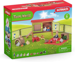 Schleich Farm World: Little Pets Pen & Picnic Playset - 26-Piece Set #72160 Toys & Games Schleich