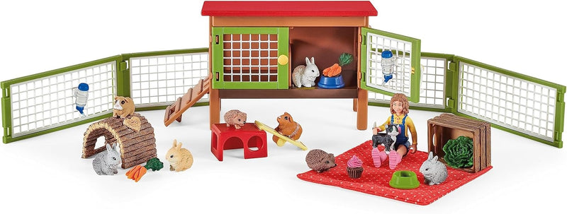 Schleich Farm World: Little Pets Pen & Picnic Playset - 26-Piece Set #72160 Toys & Games Schleich