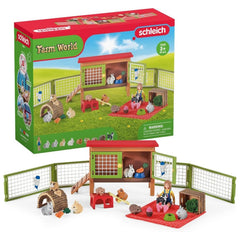 Schleich Farm World: Little Pets Pen & Picnic Playset - 26-Piece Set #72160 Toys & Games Schleich