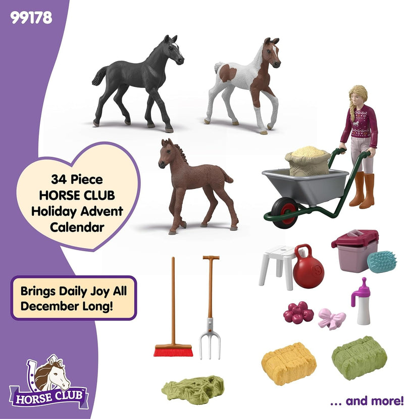 Schleich Horse Club: 2025 Advent Calendar Holiday Foal Magic - #99178 Toys & Games Schleich