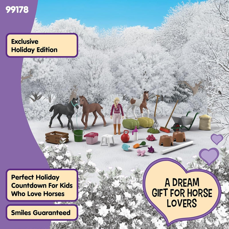 Schleich Horse Club: 2025 Advent Calendar Holiday Foal Magic - #99178 Toys & Games Schleich