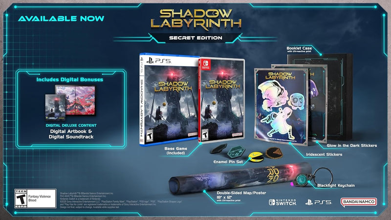 Shadow Labyrinth - Secret Edition [Nintendo Switch] Nintendo Switch Video Game Bandai Namco