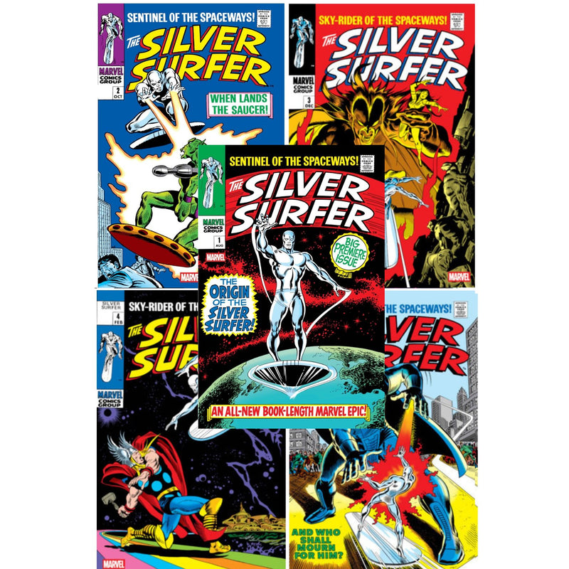 Silver Surfer Facsimile Set: #1-5 [John Buscema CVR A] 2026 Comics Marvel Comics