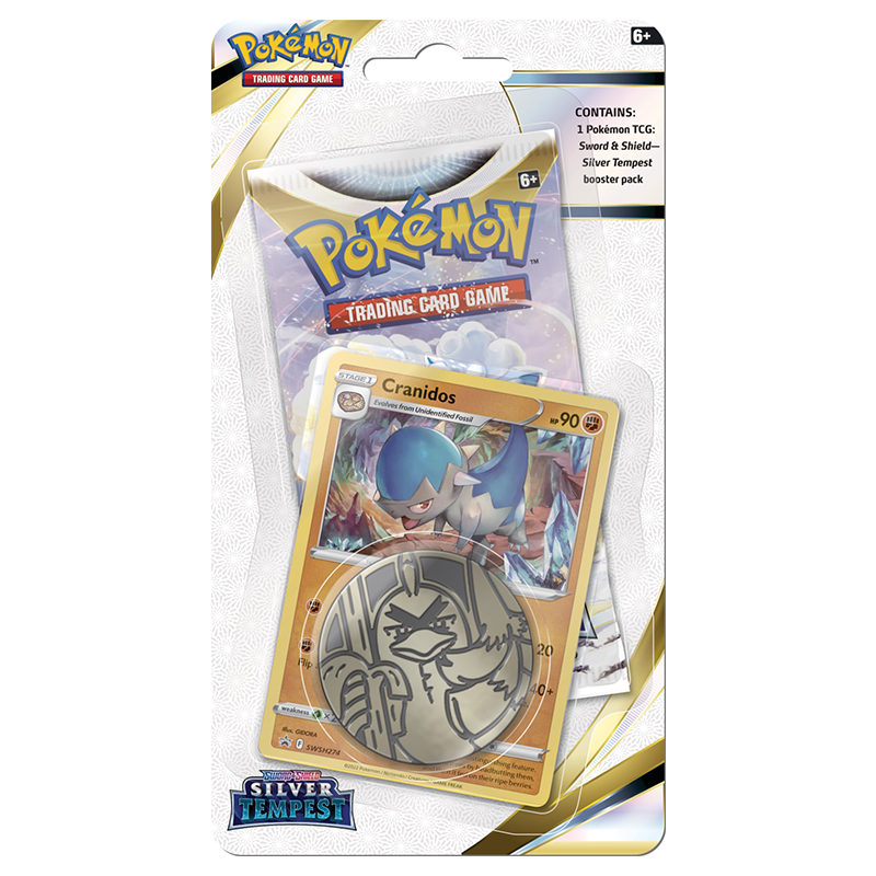 Pokemon TCG: Sword & Shield - Silver Tempest Checklane Blister - Cranidos Card Game Pokemon   