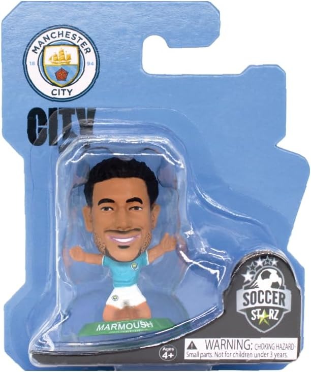 Soccerstarz: Manchester City Omar Marmoush Home Kit - Classic Kit Toys & Games Soccerstarz