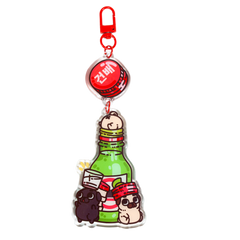 Soju Shot Mini Puglies Acrylic Keychain Accessory Puglie Mart