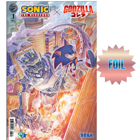 Sonic the Hedgehog x Godzilla: #1[Natalie Haines Foil - 1:25] 2026 Comics IDW Publishing