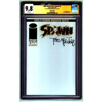Spawn: #1 [CGC 9.8 Mcfarlane Signed Green 30th Anniversary Blank] 2022 Comics Image Comics