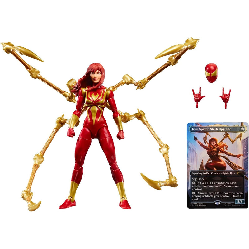 Spider-Man Legends x Magic the Gathering: Iron Spider Action Figure and Card Toys & Games Marvel