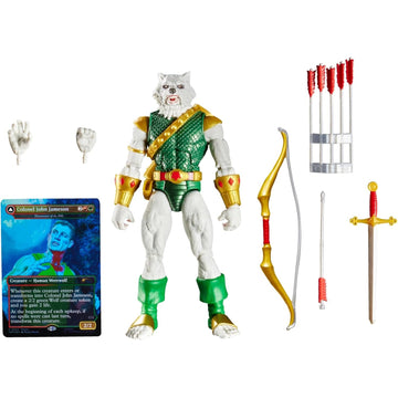 Spider-Man Legends x Magic the Gathering: Man-Wolf Action Figure and Card Toys & Games Marvel