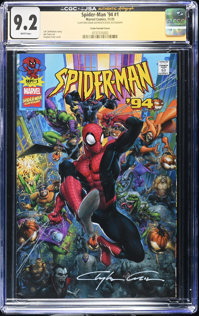 Spider-Man '94: #1 [Clayton Crain CGC 9.2 Signed NYCC Exclusive] 2025