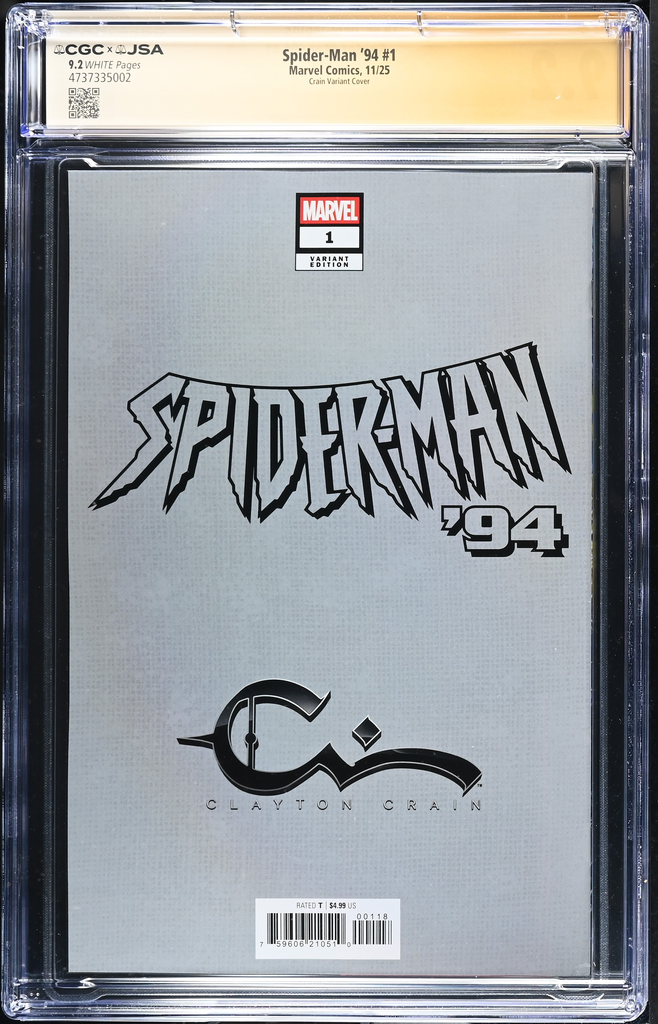 Spider-Man '94: #1 [Clayton Crain CGC 9.2 Signed NYCC Exclusive] 2025