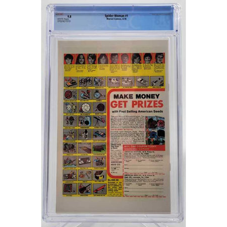 Spider-Woman: #1 [CGC 9.8 Joe Sinnott CVR Newsstand] 1978 Comics Marvel Comics