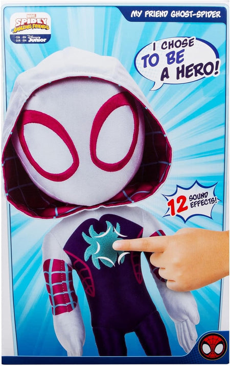 Spidey and His Amazing Friends: My Friend Ghost-Spider - 16” Plush Toys & Games Jazwares