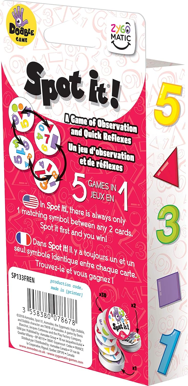 Spot It! - Dobble 1,2,3 Blister [Board Games, 2-8 Players] Board Game Asmodee   