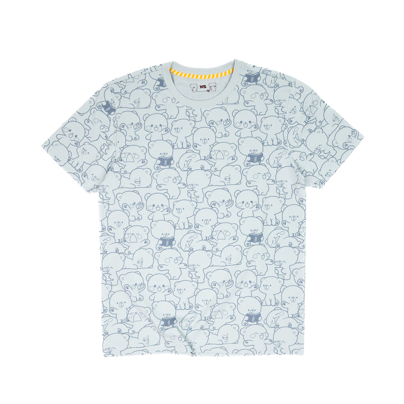 Giordano X Milk Mocha Bear: Daily Life Collage (Blue) T-Shirts Milk Mocha Bear