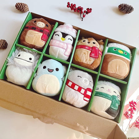 Squishmallows: 8-Pack Holiday Winter 2022 Ornament Collection Toys & Games Kellytoy   