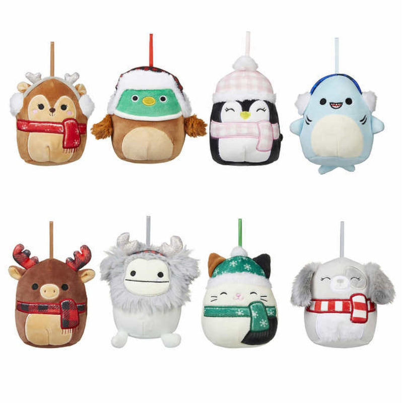 Squishmallows: 8-Pack Holiday Winter 2022 Ornament Collection Toys & Games Kellytoy   