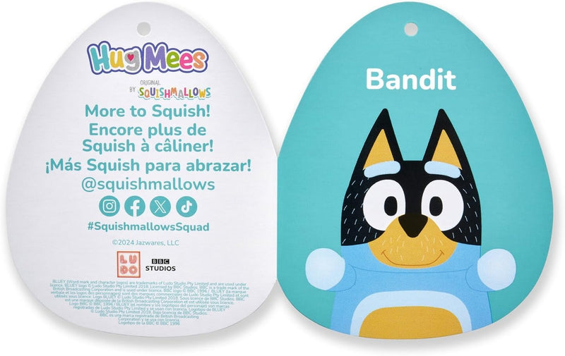 Squishmallows: HugMees Bluey Plush - Bandit - 10" Plush Toys & Games Jazwares