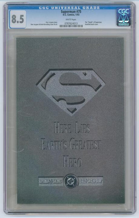 Superman: #75 [CGC 8.5 Jurgens and Breeding] 1993