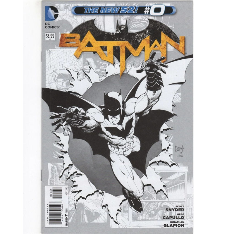 Batman: #0 [Capullo B&W CVR C - 1:100] 2011