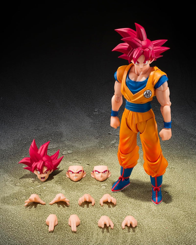 Tamashii Nations: Dragon Ball Super - Super Saiyan God Son Goku - God Aura S.H. Figuarts Toys & Games Bandai Namco