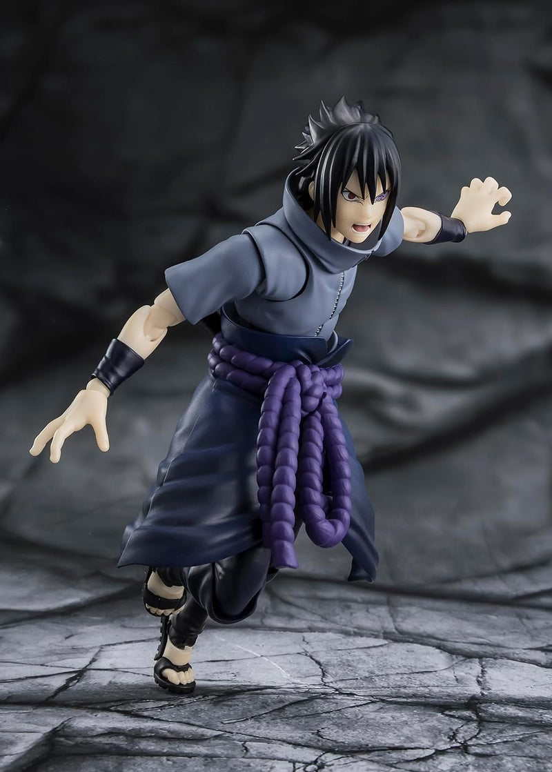 Tamashii Nations: Naruto Shippuden - Sasuke Uchiha Figure Solitary Shinobi Version S.H. Figurarts Toys & Games Bandai Namco
