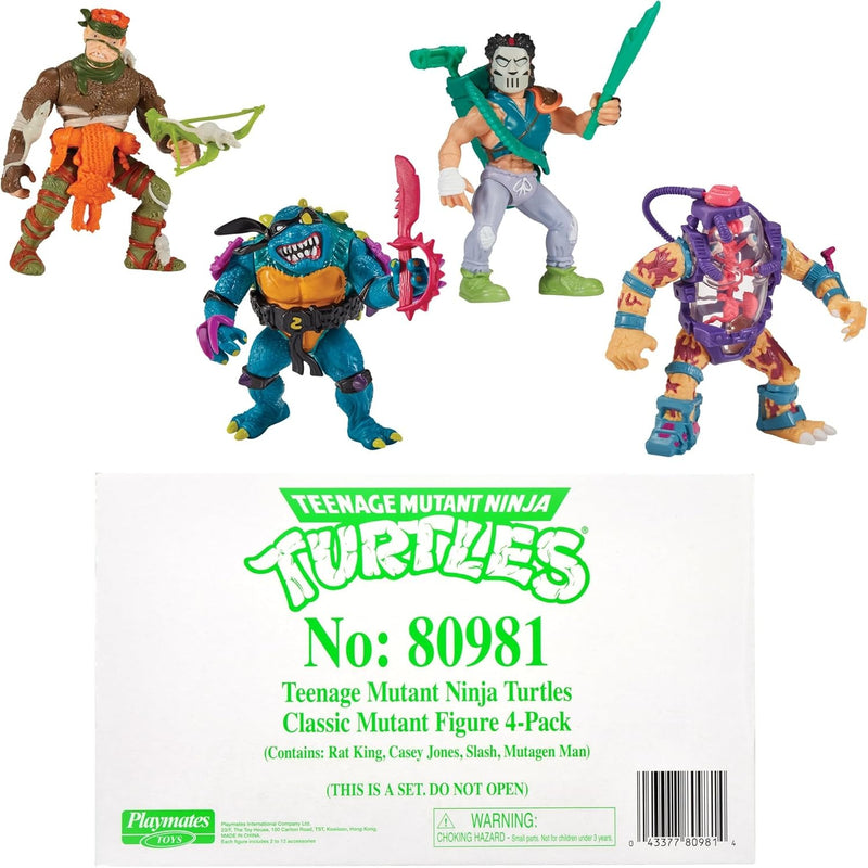 Teenage Mutant Ninja Turtles: Classic Mutant Figures - 4 Pack [Casey Jones, Rat King, Slash, Mutagen Man] Toys & Games Playmates