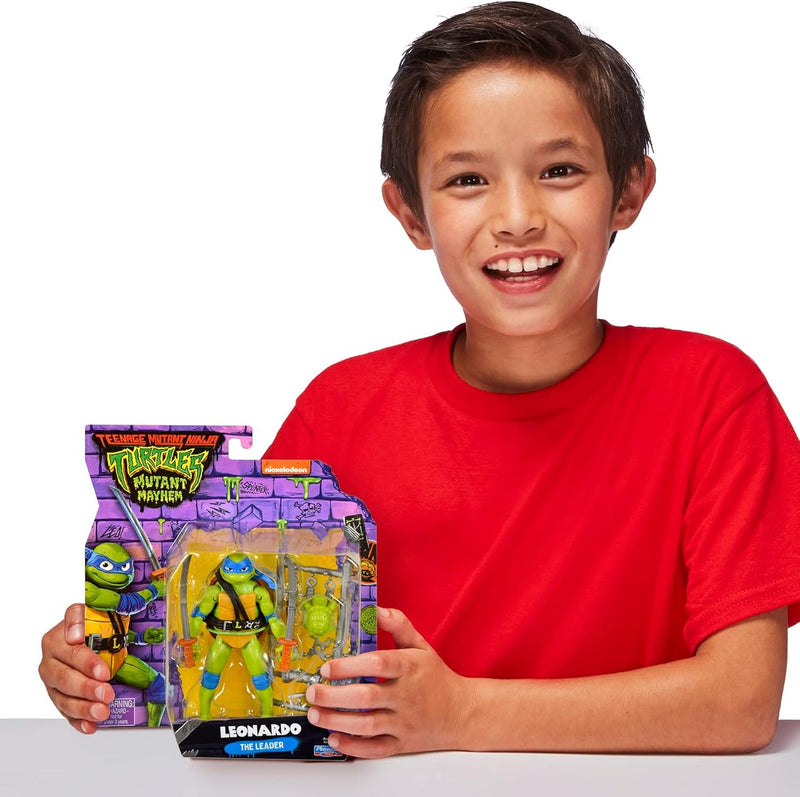Teenage Mutant Ninja Turtles: Mutant Mayhem Leonardo - 4.5" Figure Toys & Games Playmates