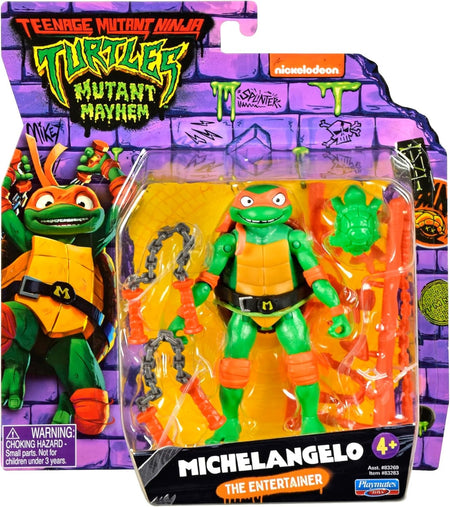 Teenage Mutant Ninja Turtles: Mutant Mayhem Michelangelo - 4.5" Figure Toys & Games Playmates