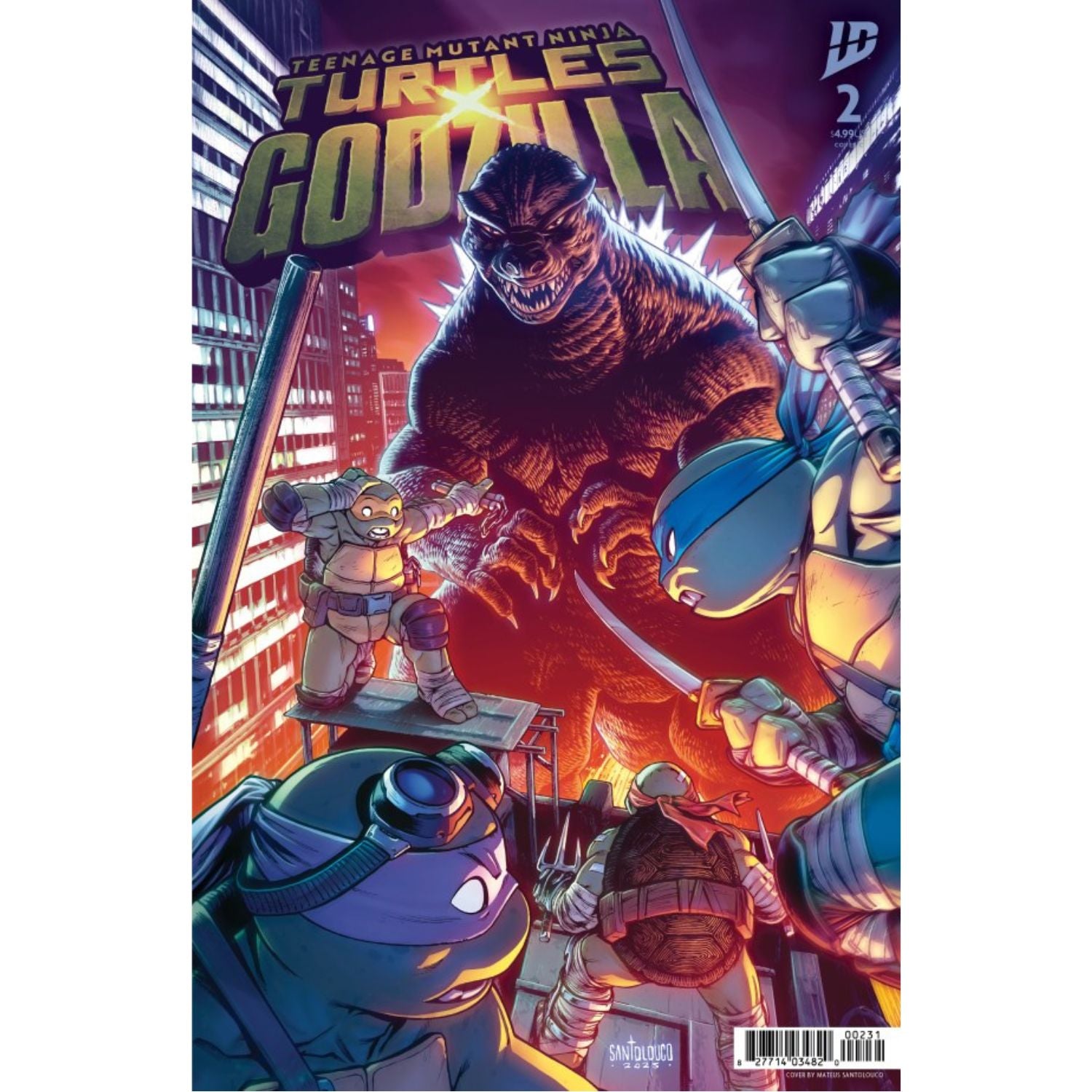 Teenage Mutant Ninja Turtles X Godzilla: #2 [Mateus Santolouco CVR