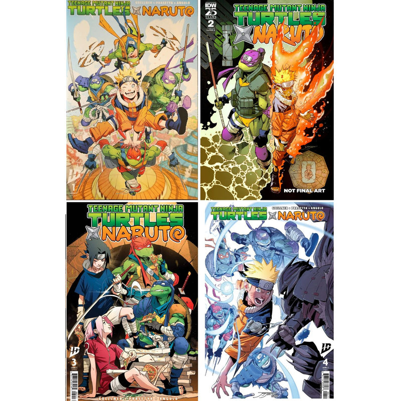 Teenage Mutant Ninja Turtles X Naruto: #1 2 3 4 [CVR A Set] 2024 Comics IDW Publishing