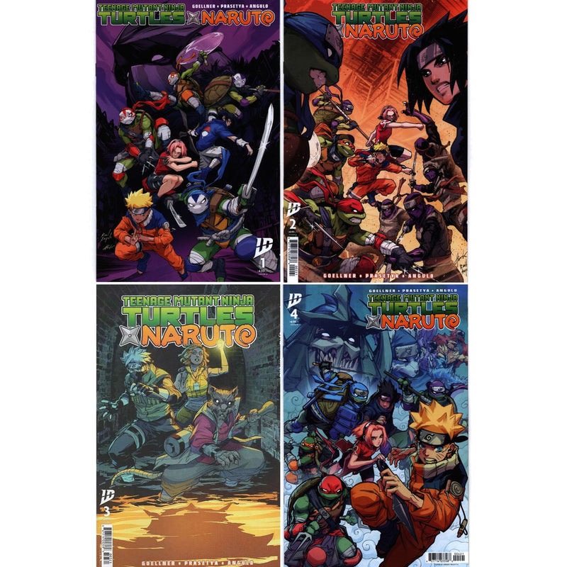 Teenage Mutant Ninja Turtles X Naruto: #1 2 3 4 [CVR B Set] 2024 Comics IDW Publishing