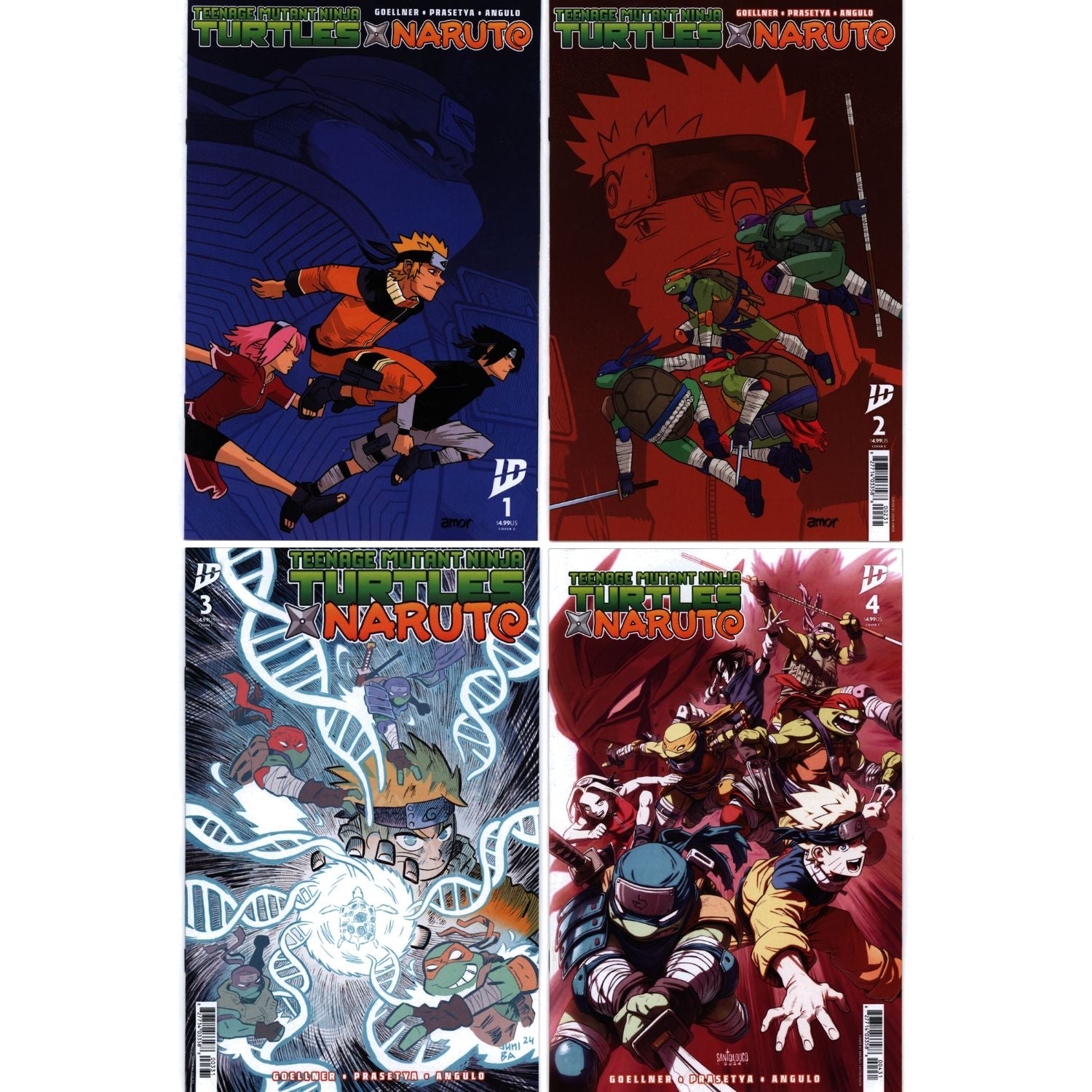 Teenage Mutant Ninja Turtles X Naruto: #1 2 3 4 [CVR C Set] 2024