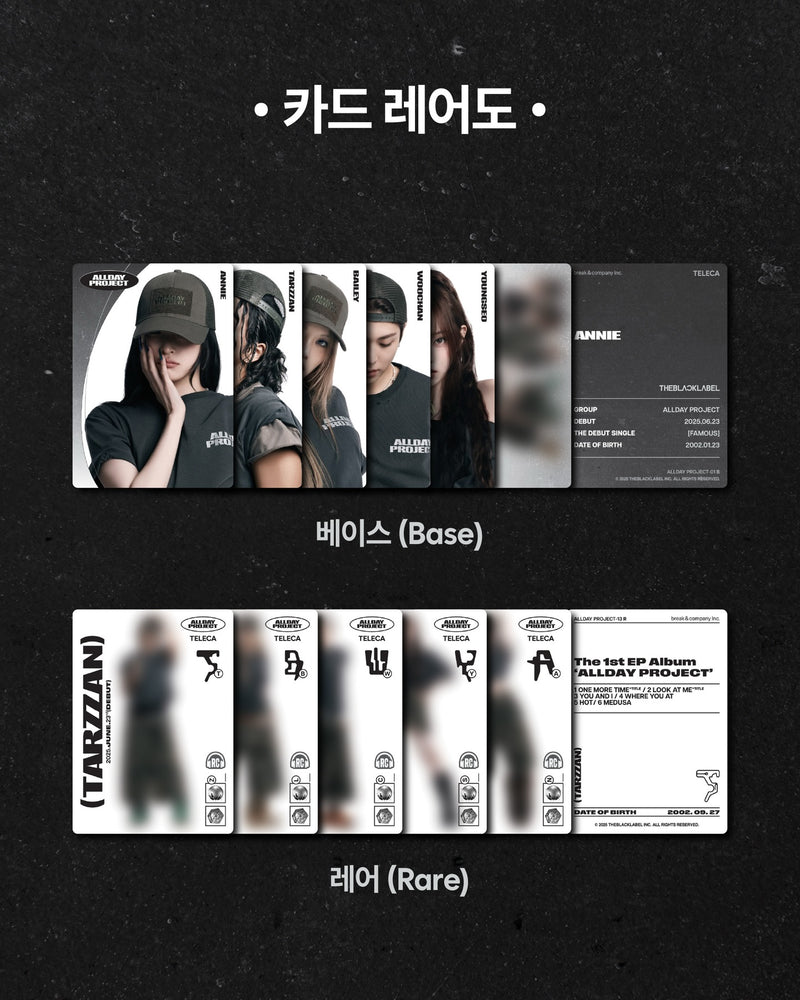 Teleca: AllDay Project - 2025 KPOP Rookie Collection Booster Box - 1 Pack + 1 Graded Rookie Trading Cards Teleca