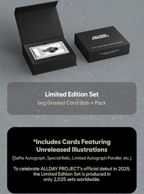 Teleca: AllDay Project - 2025 KPOP Rookie Collection Booster Box - 1 Pack + 1 Graded Rookie Trading Cards Teleca