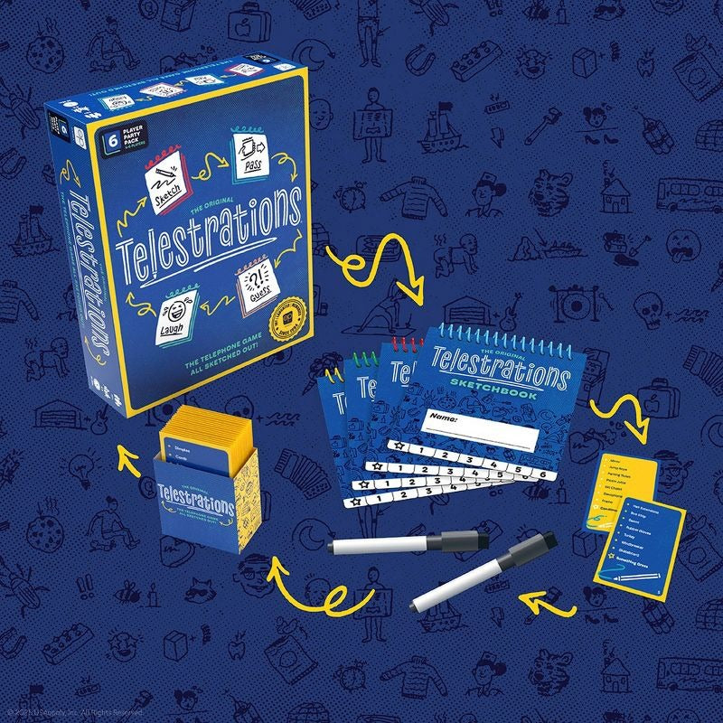 Telestrations - 6-Player Refresh [Board Game, 4-6 Players] Board Game OPGames
