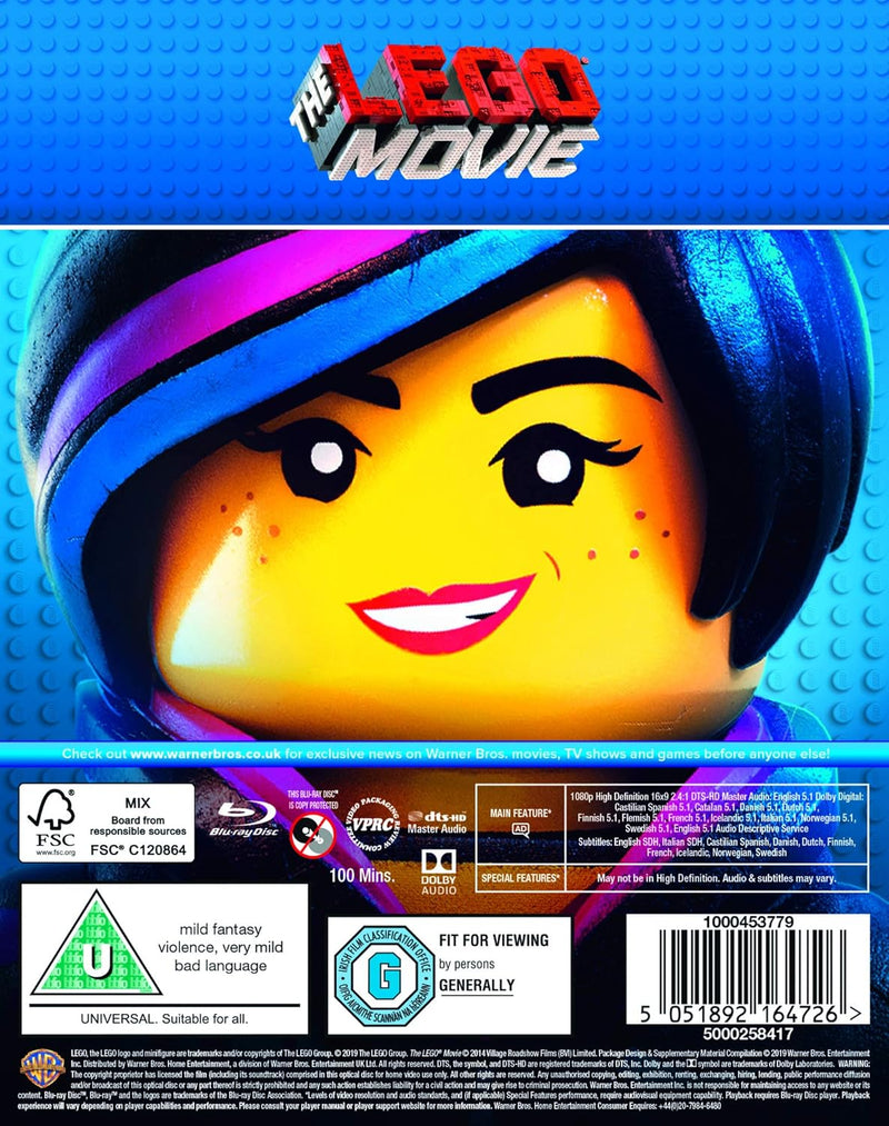 The Lego Movie [Blu-Ray] Blu-Ray Movie Warner Brothers   