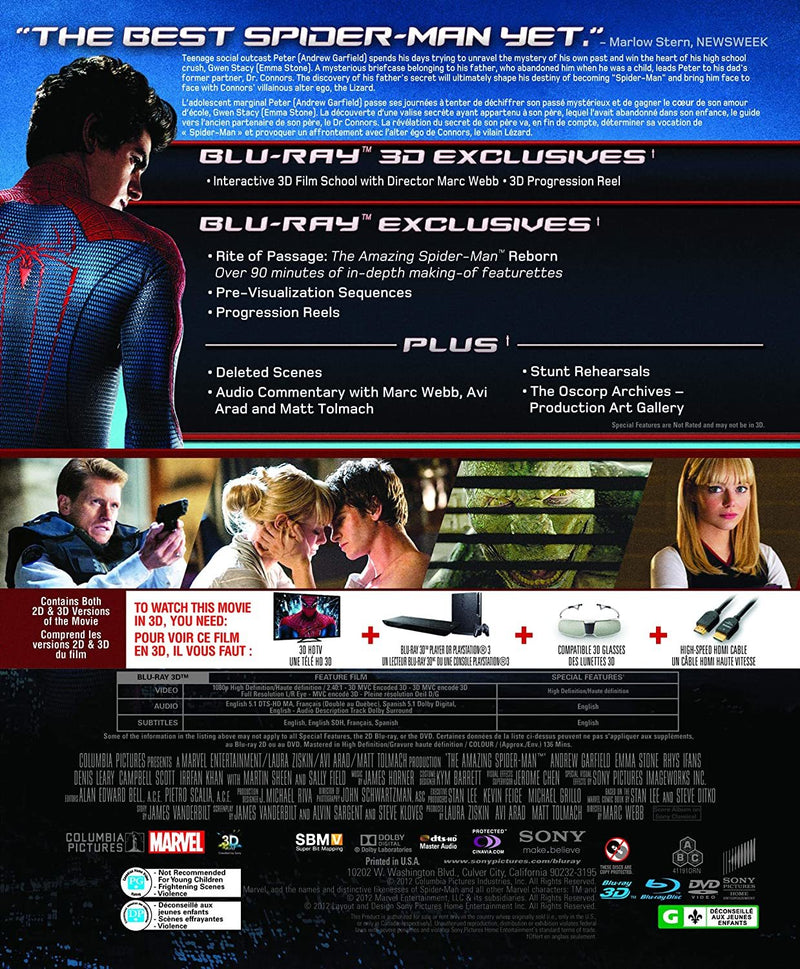 The Amazing Spider-Man 3D - Limited Edition Collector's Set + Figurine [Blu-Ray] Blu-Ray Collector Marvel   