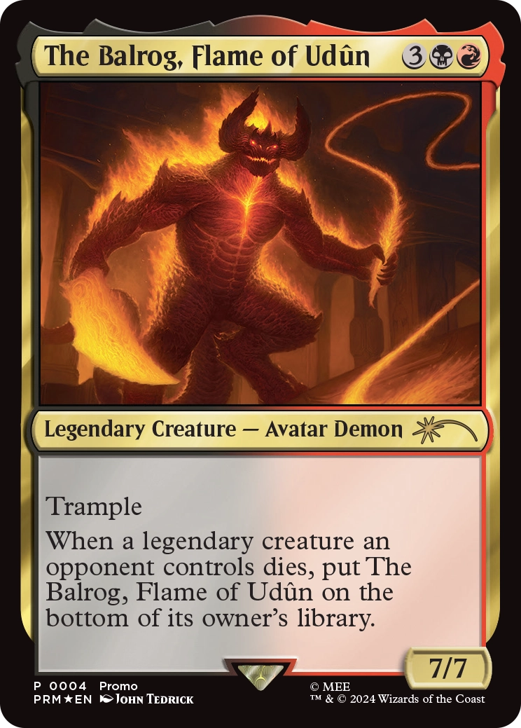 Magic the Gathering TCG: Tales of Middle Earth Costco Promo Set - Gandalf/Frodo/Balrog/Gollum Card Game Wizards of the Coast