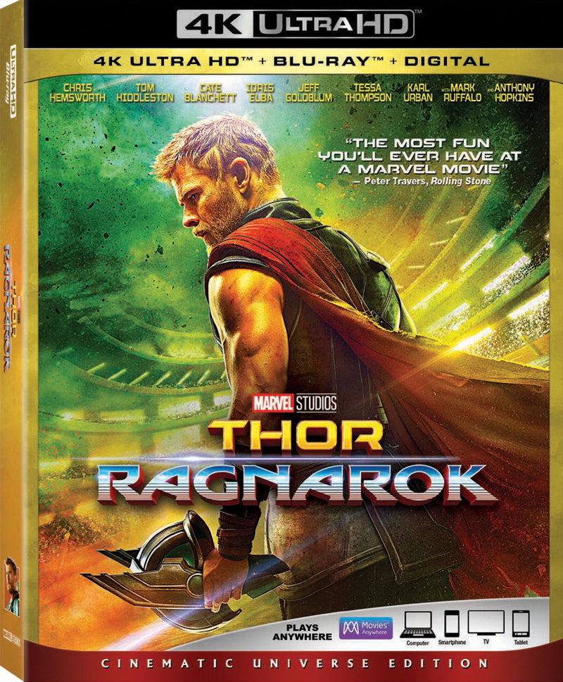 Thor Ragnarok [Blu-Ray + 4K UHD] Blu-Ray 4K Movie Marvel   