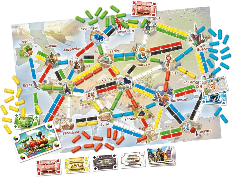 Ticket To Ride: Europe First Journey [Board Game, 2-4 Players] Board Game Days of Wonder