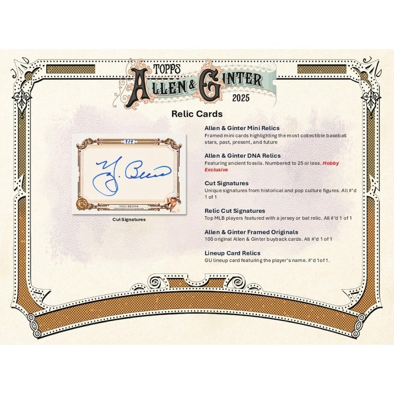 Topps Allen & Ginter 2025: 20th Anniversary Value Box Sports Cards Topps