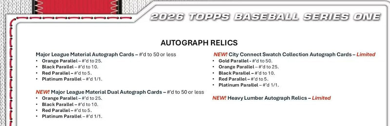 Topps 2026 Baseball Series 1 Super Box (10 Packs)