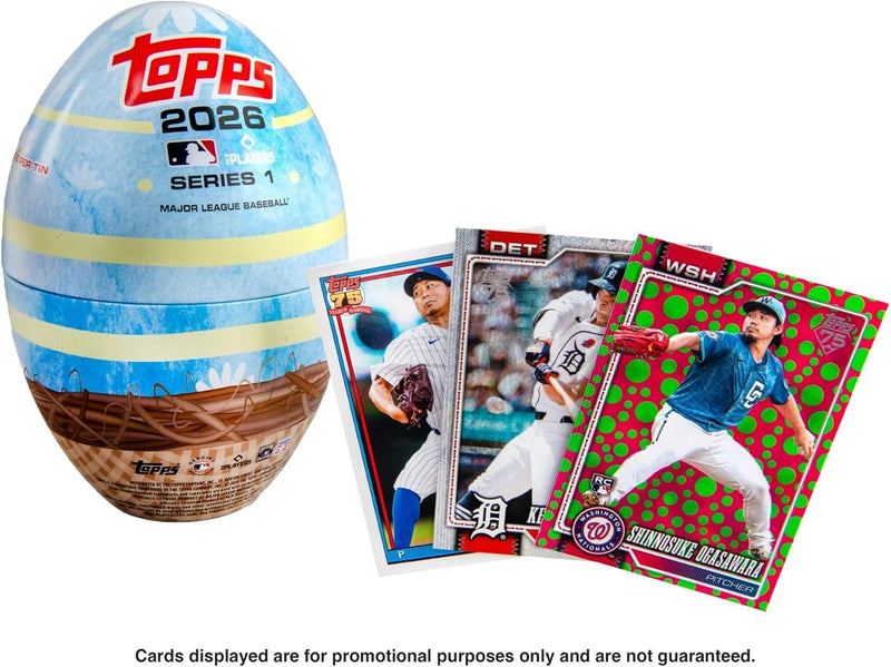 Topps 2026 Baseball Series 1 Easter Egg Tin - 1 Random Tin